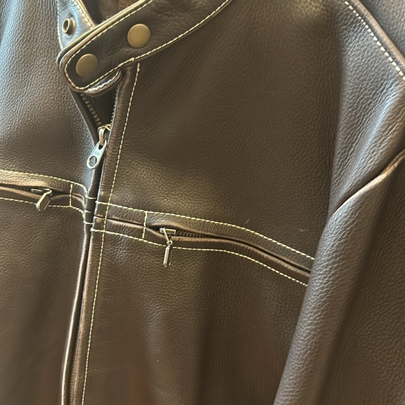 Leather jacket, agave denim men’s L - Picture 9 of 15